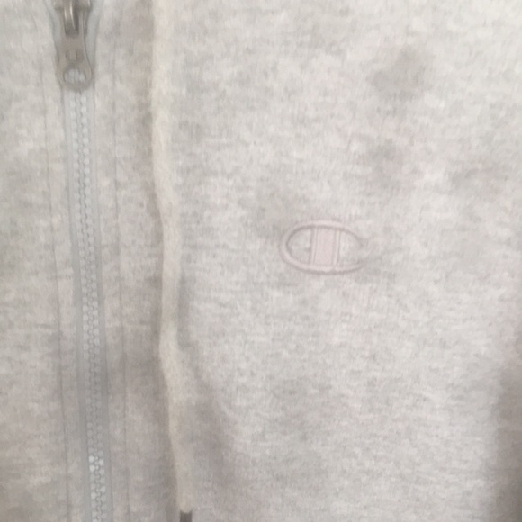 Champion Men's Gray Full Zip Hoodie - Small (Fits Medium), 50% Cotton - Picture 9 of 13